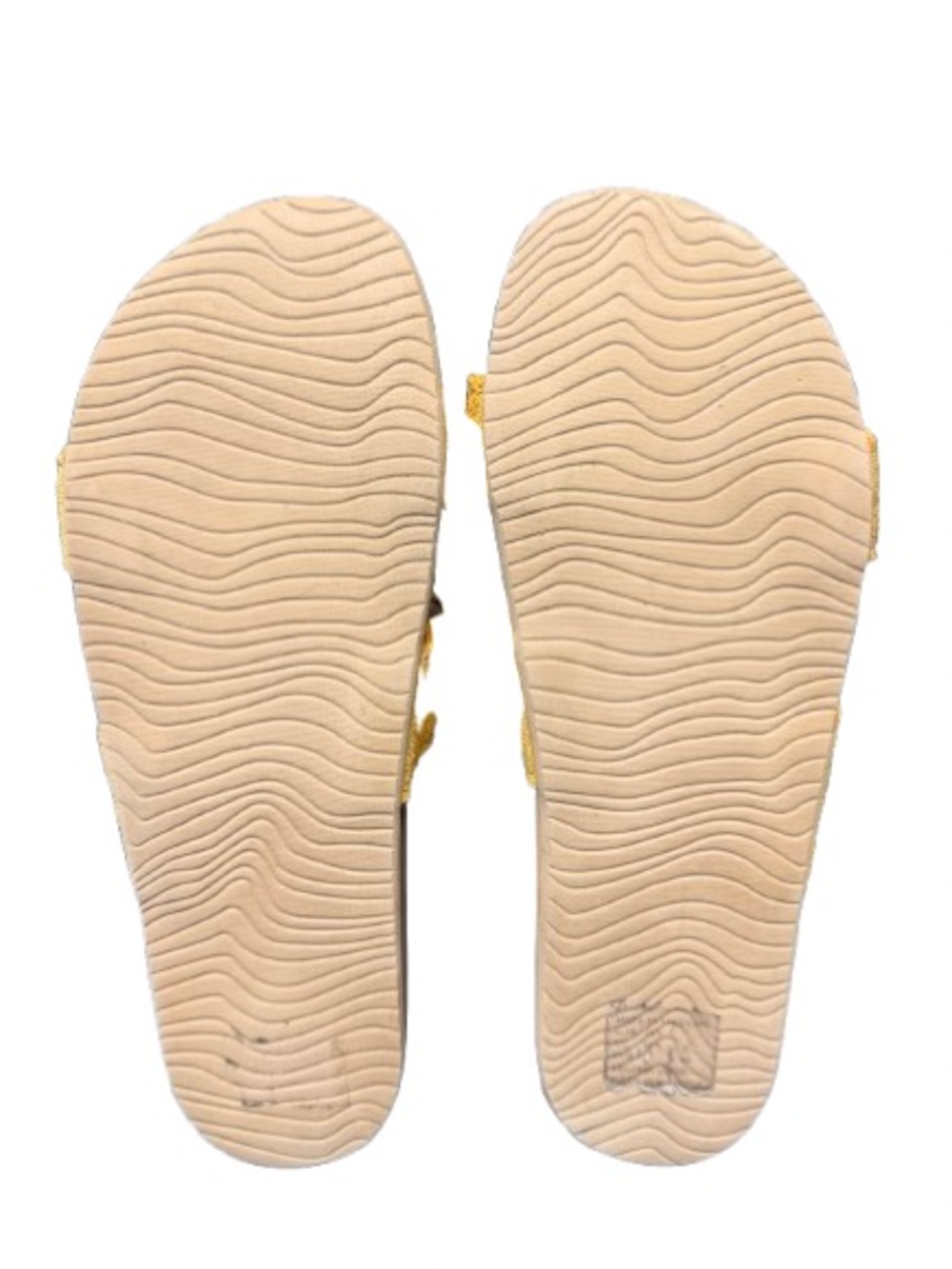 Reef Cushion Bounce Vista Suede Size 9 Mustard Yellow Double Strap Slide Sandals - Picture 4 of 5